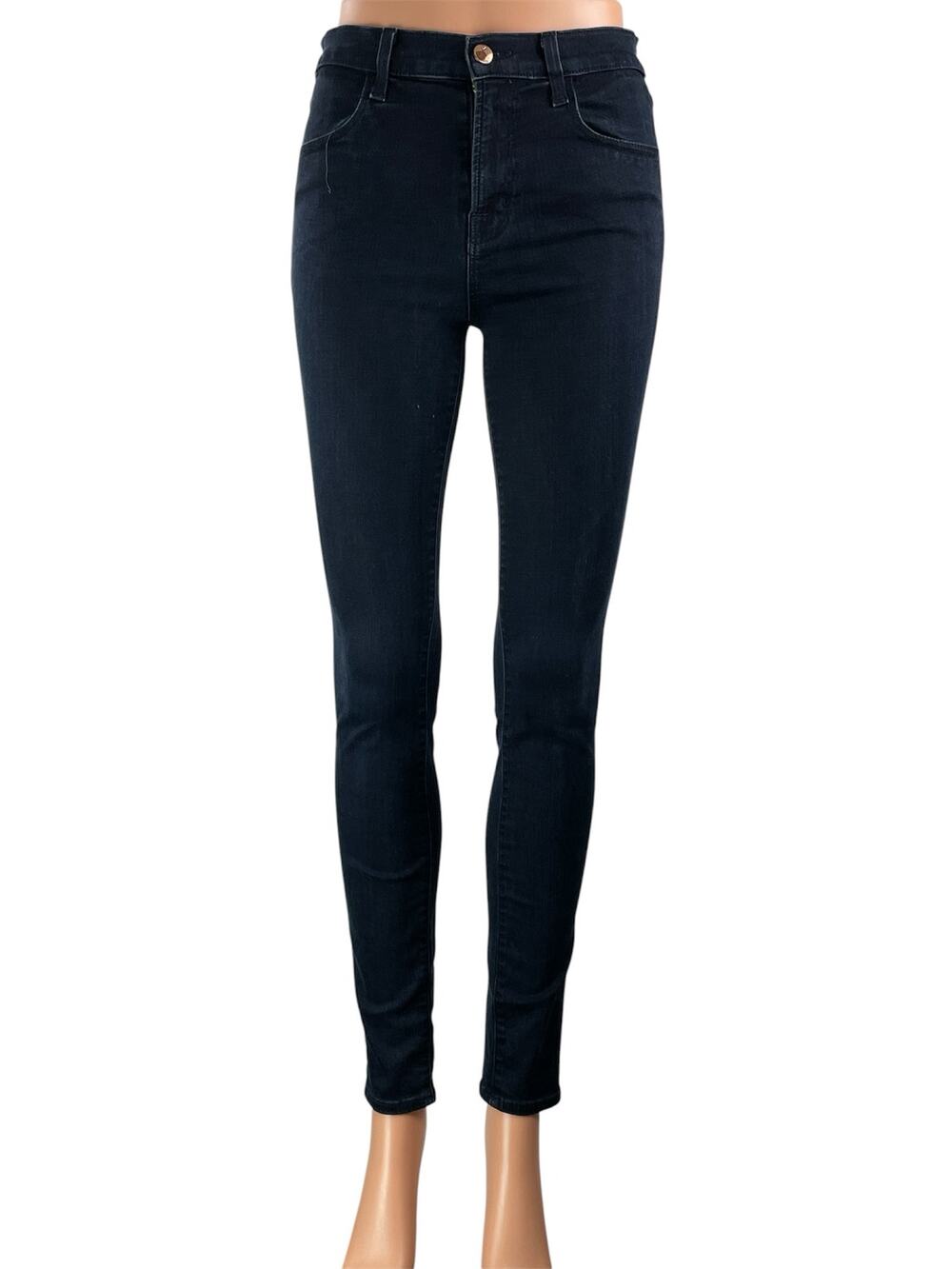 J. Brand Women's Black Dark Wash High Waisted Slim Skinny Denim Jeans Pants 26